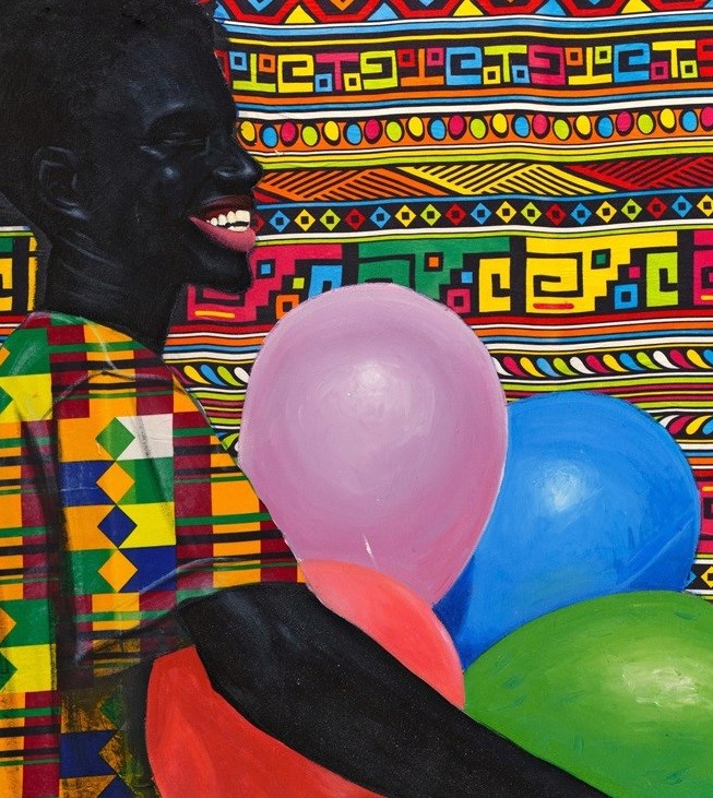 Henry James - Balloons, tecnica mista su tela