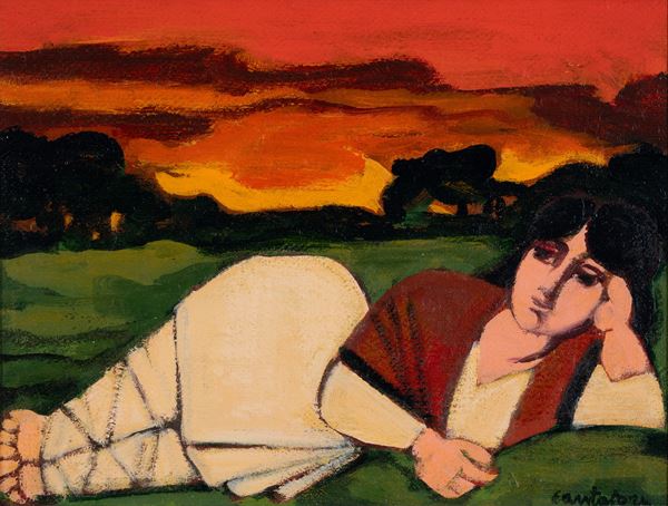 Domenico  Cantatore - Odalisca