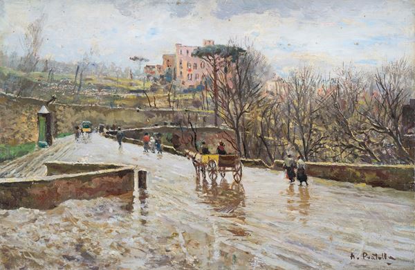 Attilio  Pratella (Lugo, 1856 - Napoli, 1949) - Via Aniello Falcone