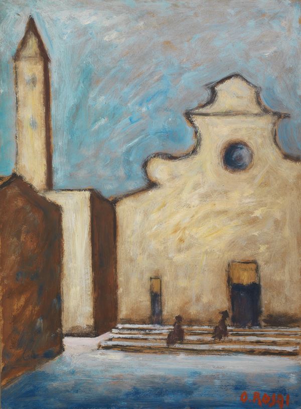 Ottone Rosai - Figure in Santo Spirito