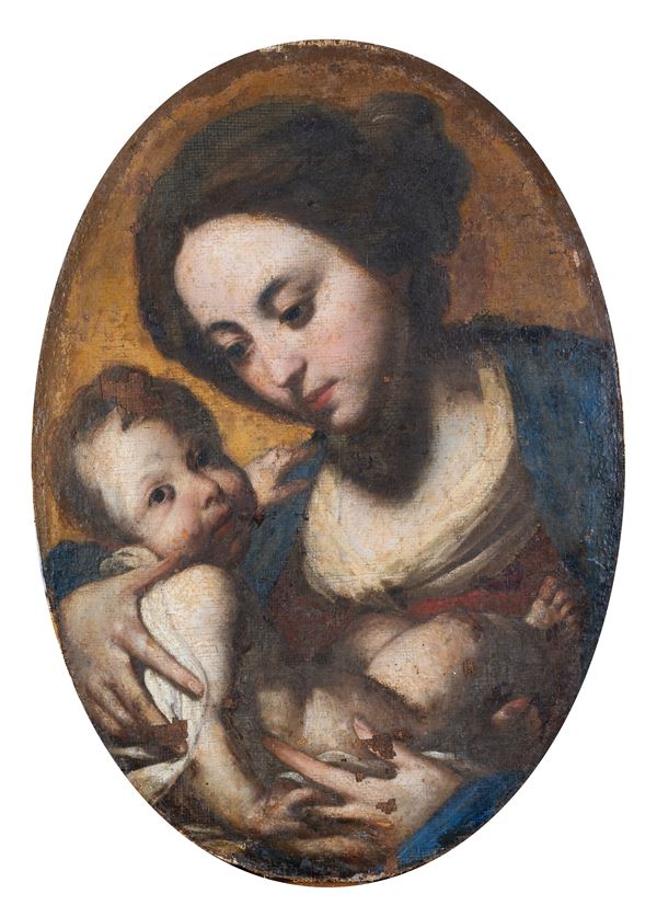 attribuito a Massimo Stanzione (Orta di Atella, 1585 - Napoli, 1656) - Madonna and Child