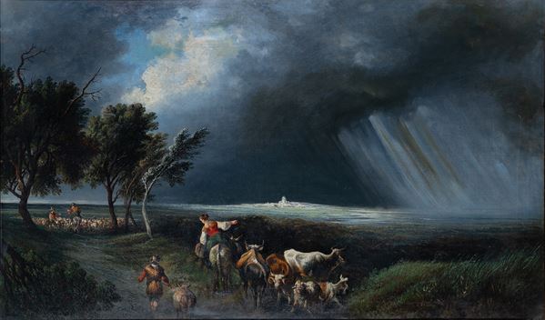 Consalvo Carelli (Napoli, 1818  - 1900) - After the storm