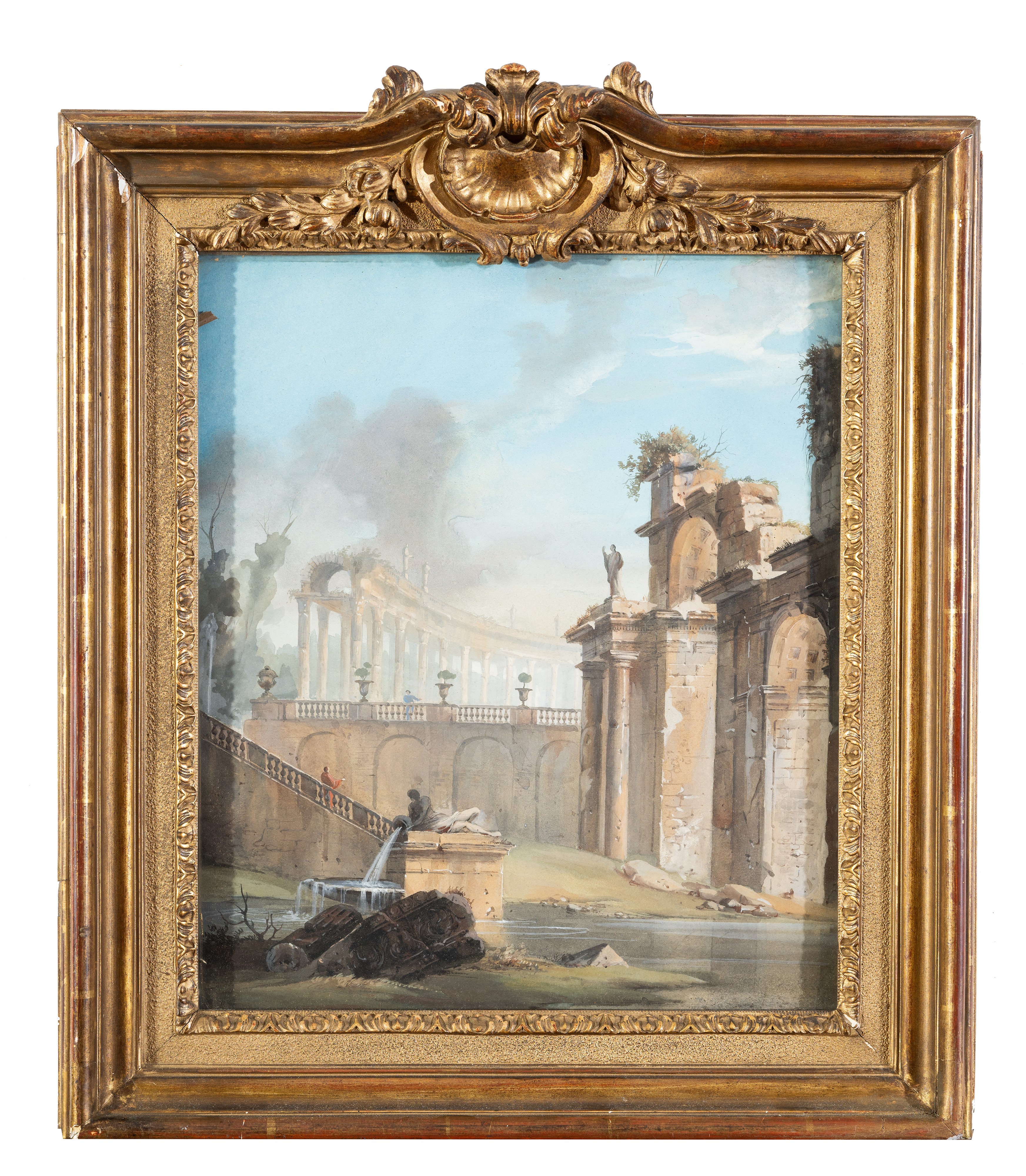 Capriccio architettonico con fontana