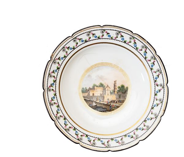 Manifattura della Real Fabbrica ferdinandea - Veduta del Monastero di San Pasquale al Granatello