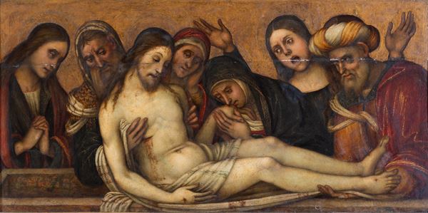 Stefano Caiazzo da Sparano (attivo a Napoli dal 1490 al 1545) - Compianto sul Cristo morto