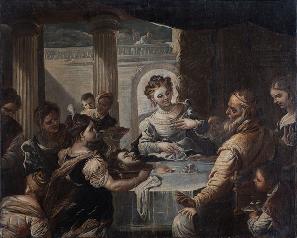 bottega di Luca Giordano - Banchetto di Erode