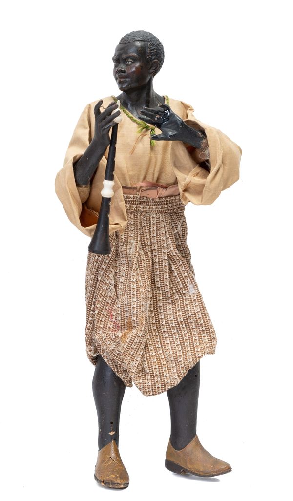 Manifattura napoletana, inizi del XIX secolo - Moor with flute