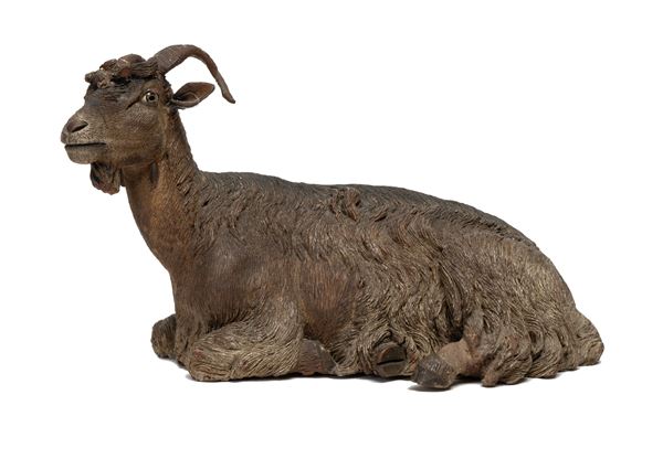 attribuito a Tommaso Schettino (attivo a Napoli, nel XVIII secolo) - Crouching goat