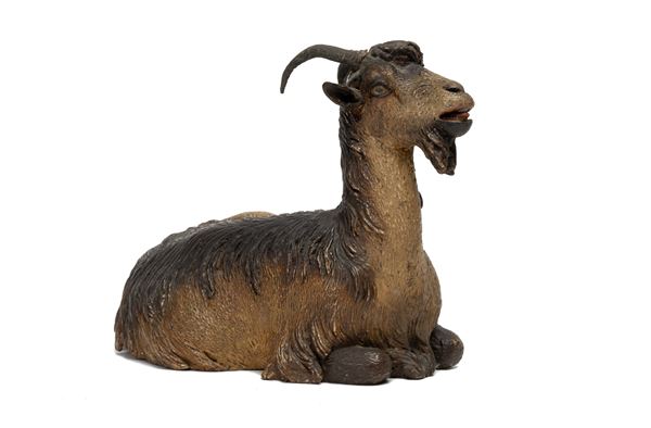 attribuito a Tommaso Schettino (attivo a Napoli, nel XVIII secolo) - Crouching goat