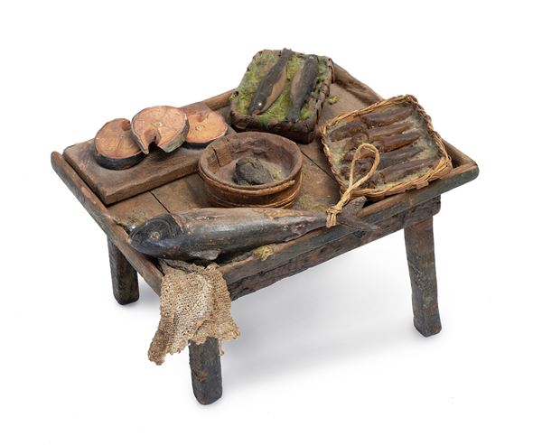 Manifattura napoletana, inizi del XIX secolo - Fish counter