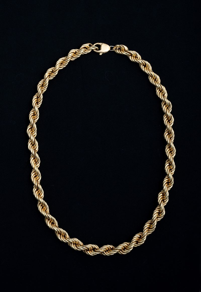 Girocollo maglia fune