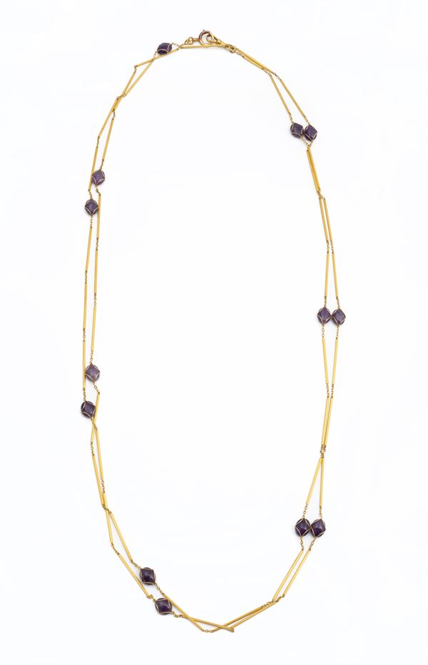 Lunga collana  - in oro giallo 18 carati - Auction JEWELRY, WATCHES, SILVER, ART OBJECTS, DESIGN OBJECTS AND VINTAGE - Blindarte Casa d'Aste
