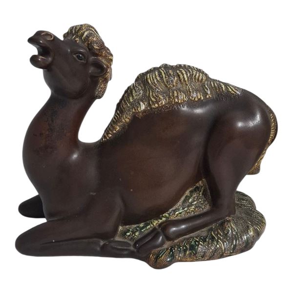 Giovanni Gariboldi, per Richard Ginori : Figura di dromedario  - scultura in ceramica semi-mat - Auction JEWELRY, WATCHES, SILVER, ART OBJECTS, DESIGN OBJECTS AND VINTAGE - Blindarte Casa d'Aste