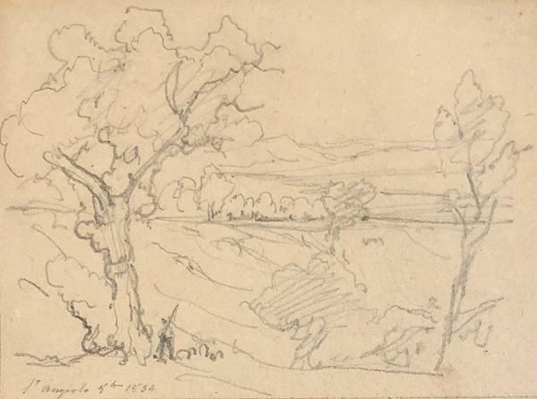attribuito ad Anton Sminck van Pitloo - Landscape study