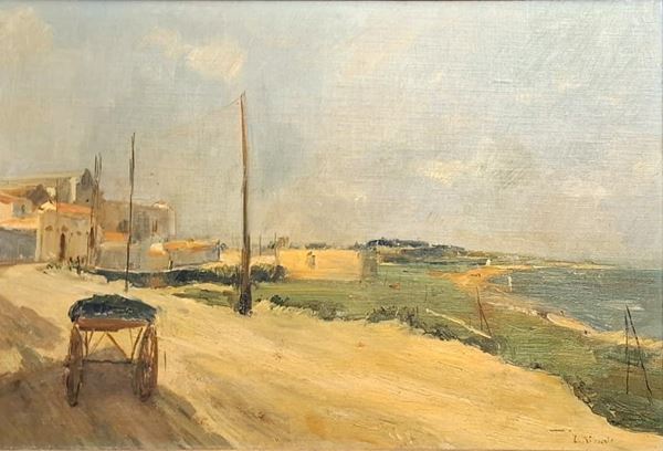 Luigi Crisconio - Lungomare con carrozza