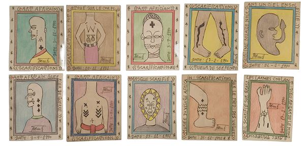 Frédéric Bruly Bouabré - Single lot consisting of 10 works