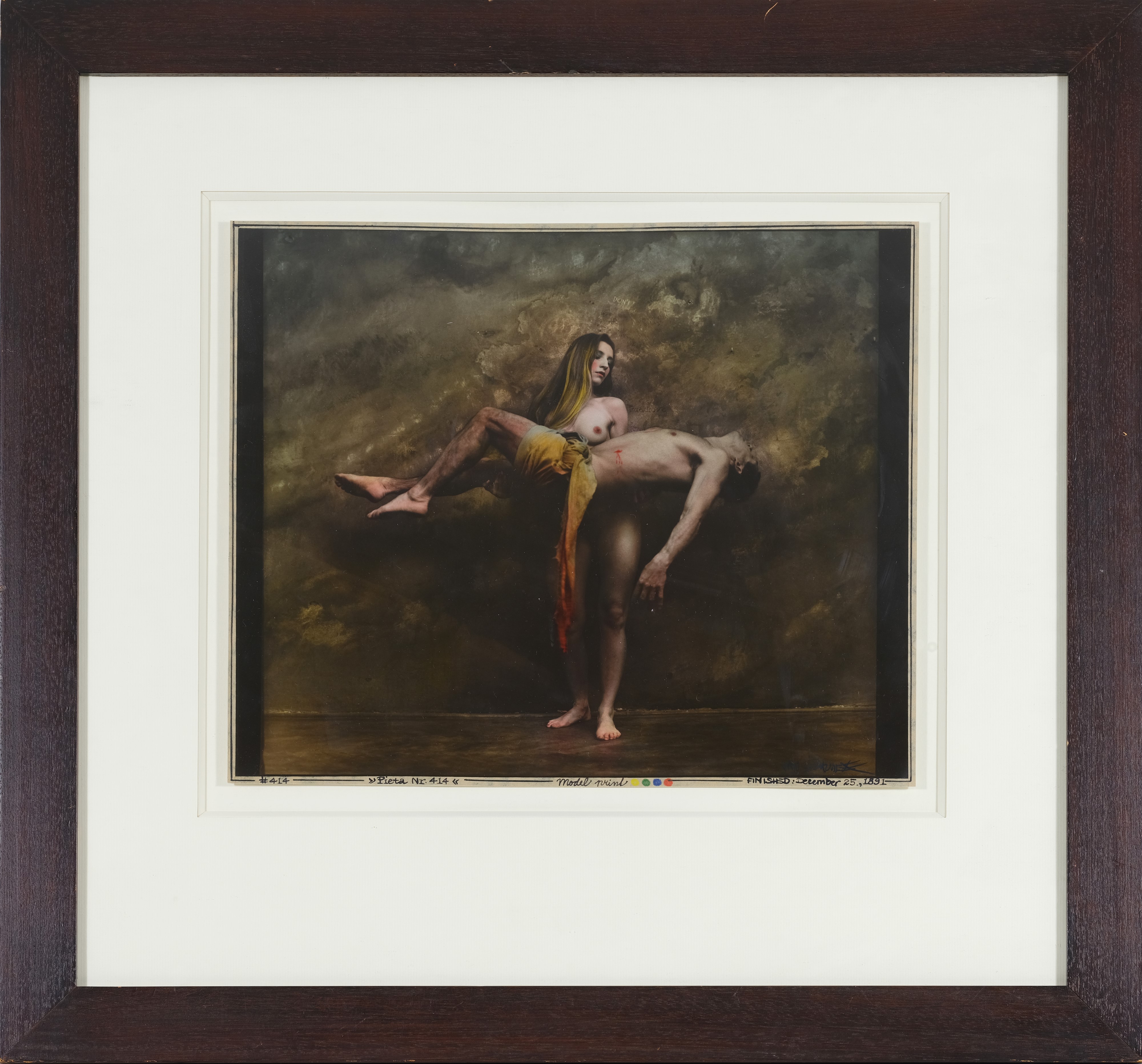 Jan Saudek - Pietà n.414, C-print, 1991