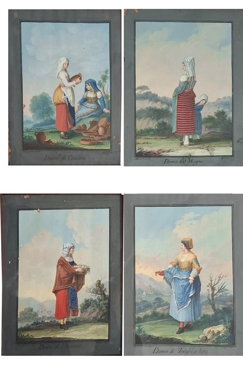 Figure abbigliate con i costumi del Regno di Napoli