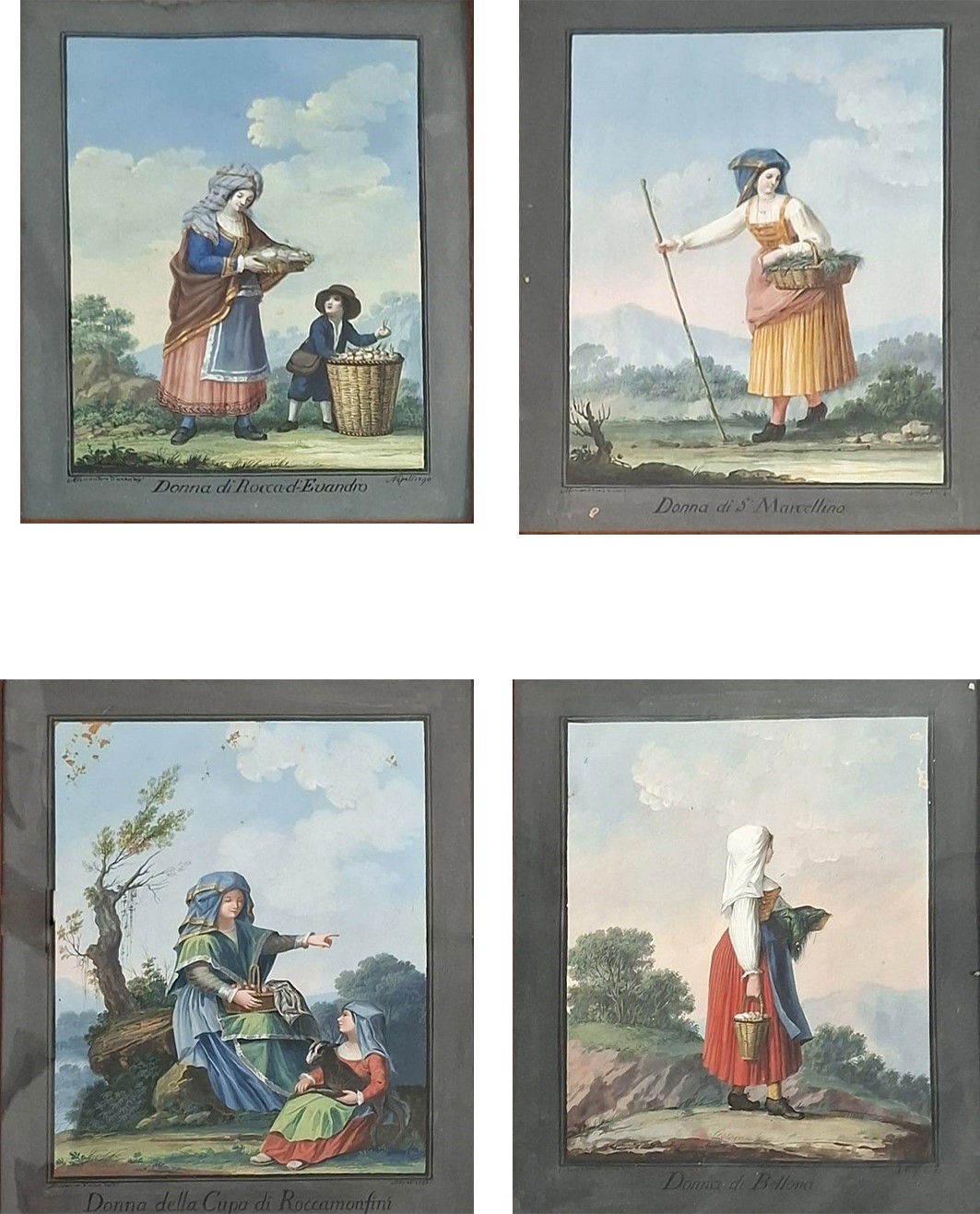 Figure abbigliate con i costumi del Regno di Napoli