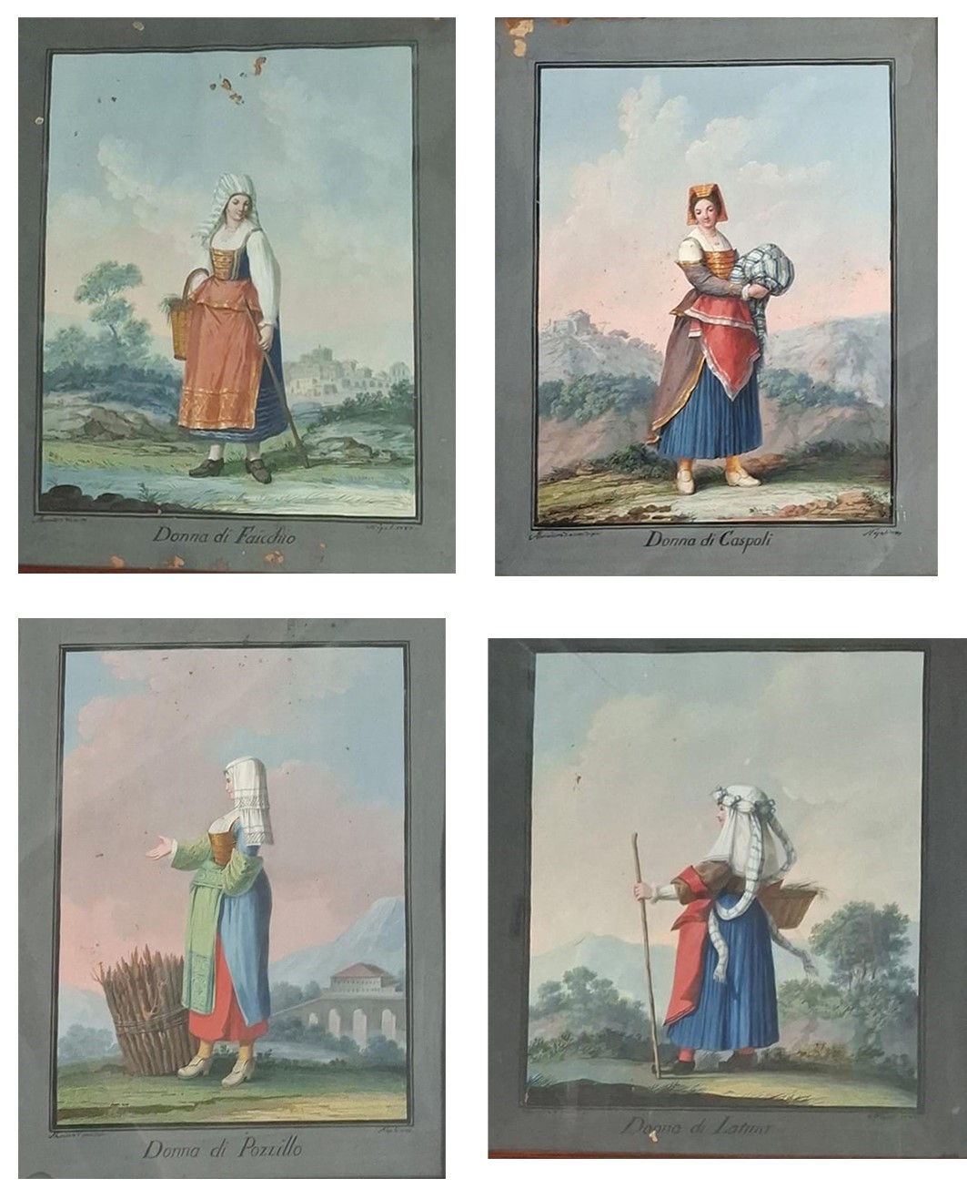 Figure abbigliate con i costumi del Regno di Napoli