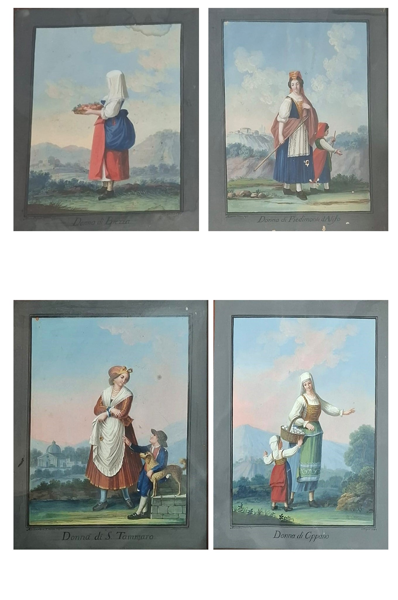 Figure abbigliate con i costumi del Regno di Napoli