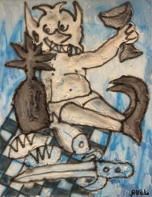 Katya  Quel Elizarova : Magician  (2020)  - Acrilico su tela - Asta Arte Moderna e Contemporanea - Blindarte Casa d'Aste