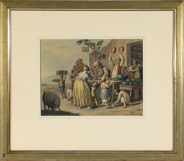 Xavier Della Gatta - a) Return from Montevergine; b) The Neapolitan Melonaro
