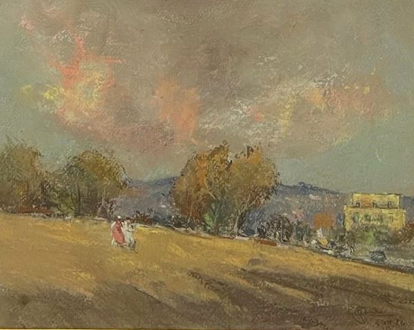 Giuseppe Casciaro - Paesaggio collinare con casolare