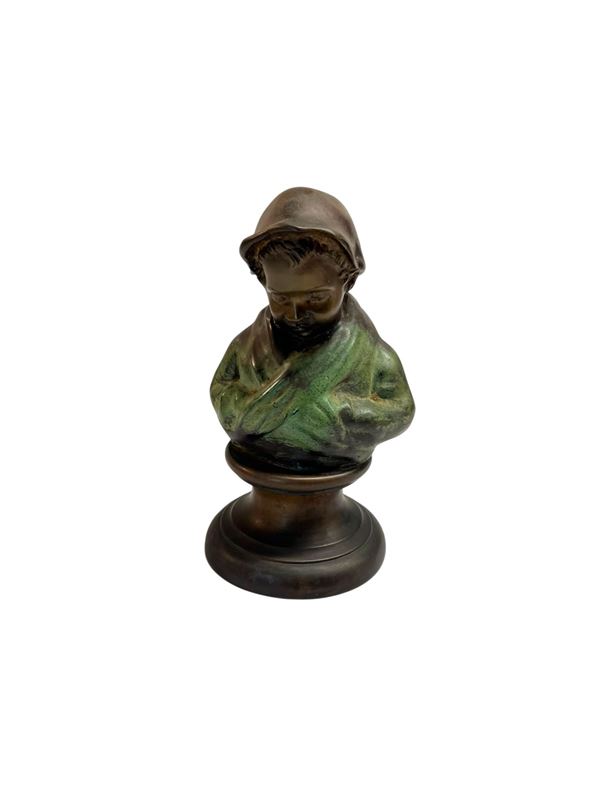 Giovanni  de Martino (Napoli 1870-1935/38) - Scugnizzo con braccia conserte