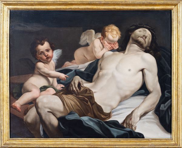 Seguace di Francesco Trevisani - Christ mourned by the Angels