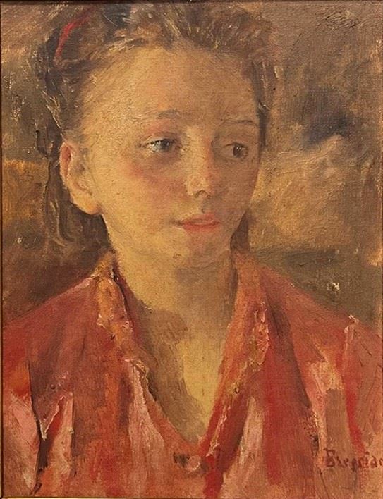 Antonio Bresciani - Ragazza in rosso