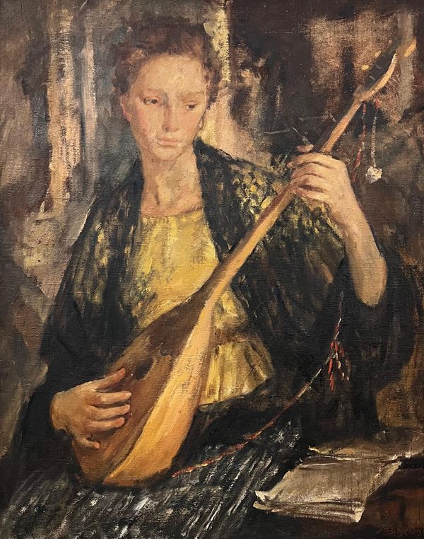 Antonio Bresciani - Donna che suona il mandolino