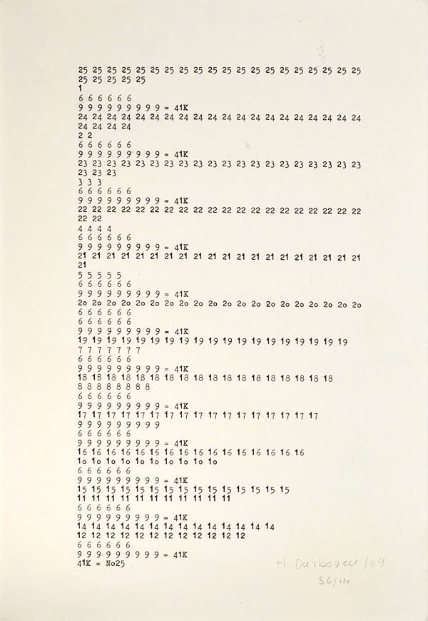 Hanne Darboven - Senza Titolo