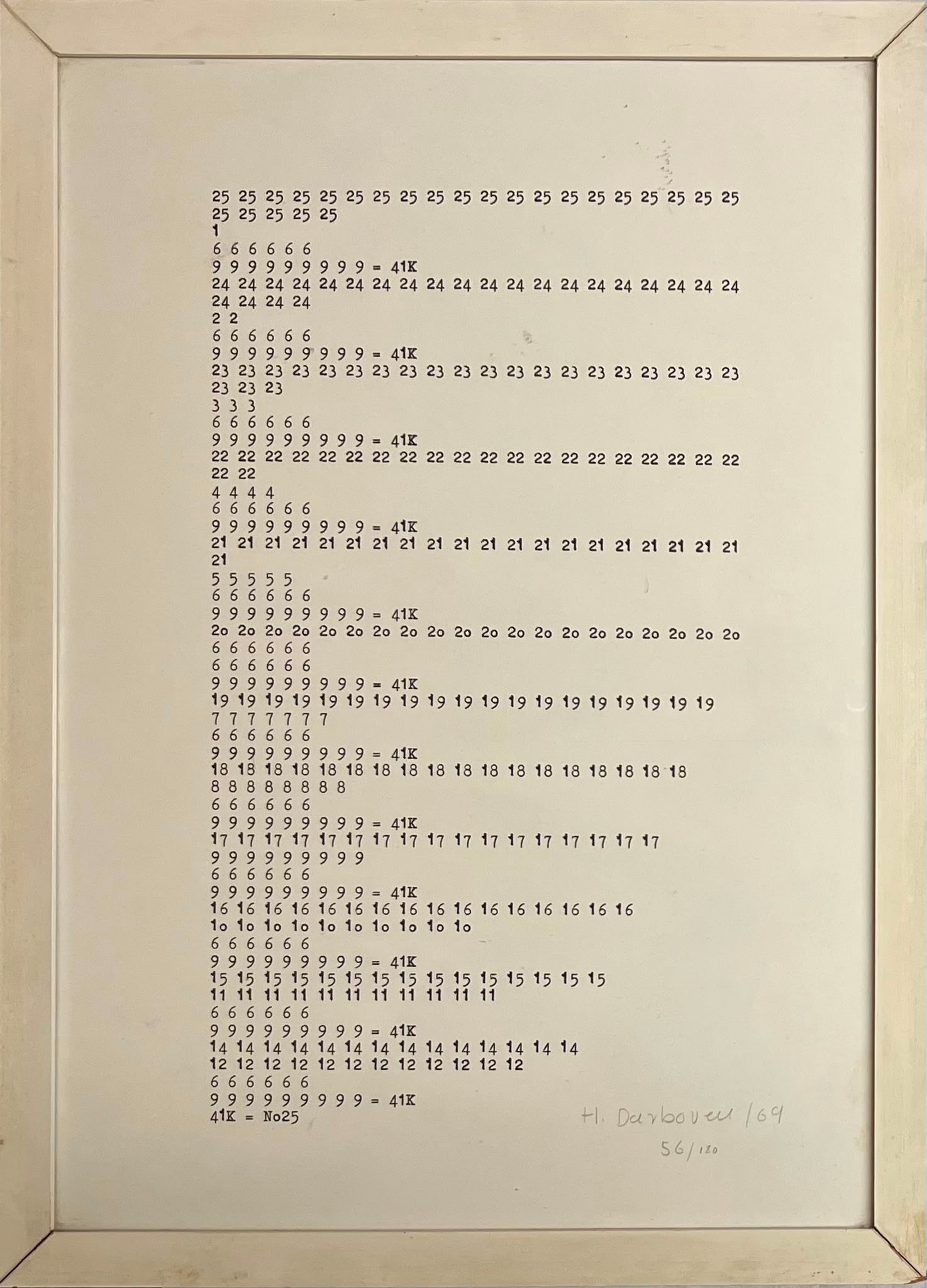 Hanne Darboven - Senza Titolo