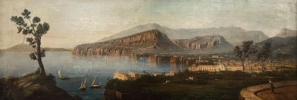 Scuola napoletana, XIX secolo - Veduta della Costiera Sorrentina