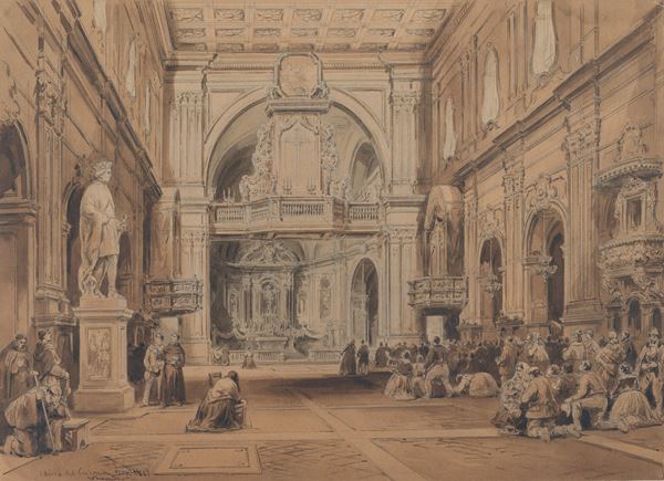 Autore eng Maccari eng Nominativo  eng - Interno della Chiesa del Carmine