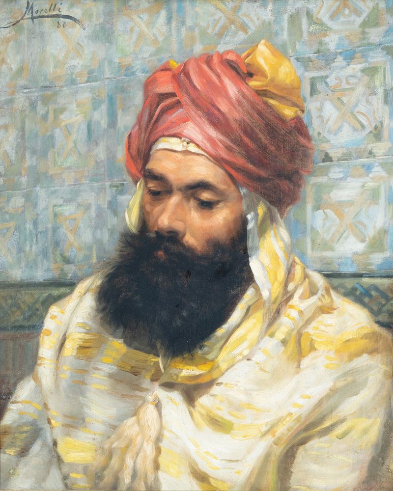 Uomo con turbante rosso