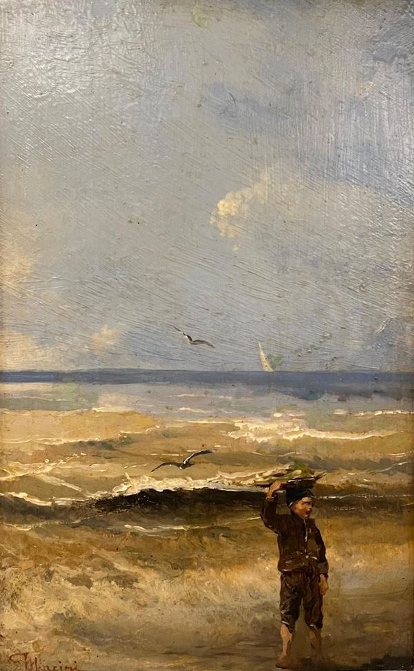 Francesco  Mancini, detto Lord - Sulla spiaggia