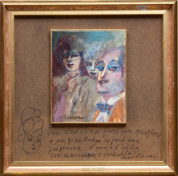 Mino Maccari - Senza titolo (Figure)