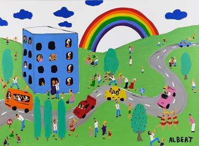 Chasing Rainbows, acrilico su tela (2024)