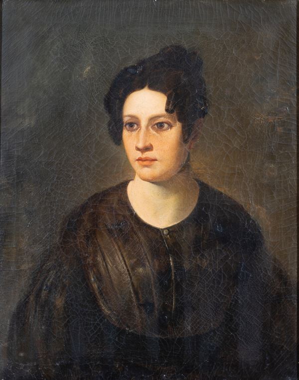 Scuola napoletana, XIX secolo - Ritratto femminile