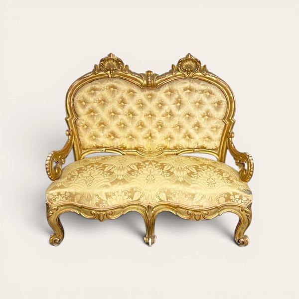 Napoli, periodo Luigi Filippo (XIX secolo) - Sofa with shaped frame