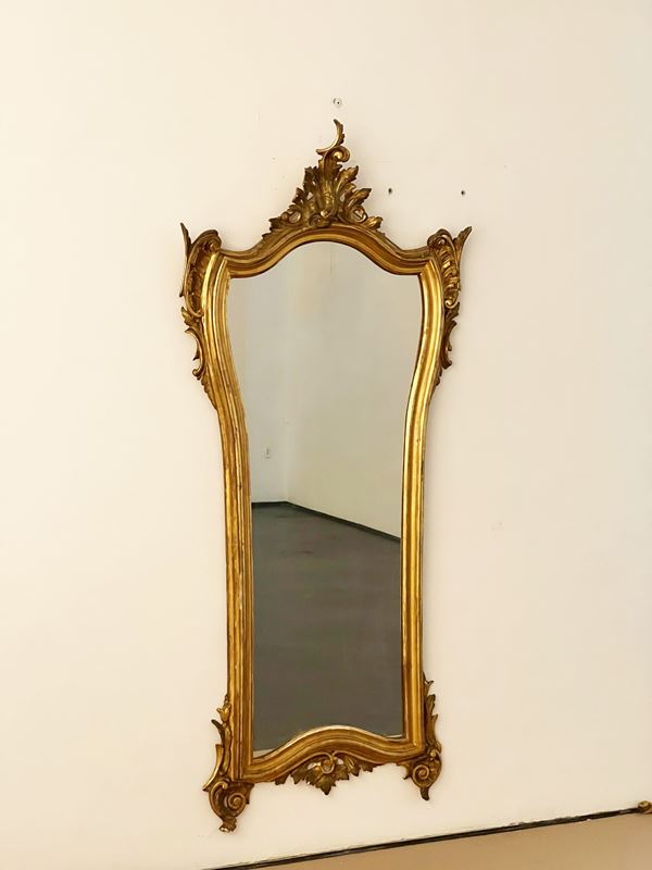 Napoli, periodo Luigi Filippo (XIX secolo) - Mirror with rocaille motif frame