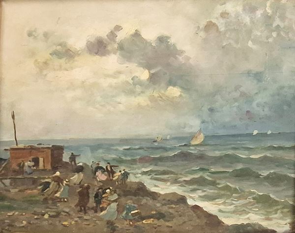 Nicolas  De Corsi - Passeggiata in riva al mare