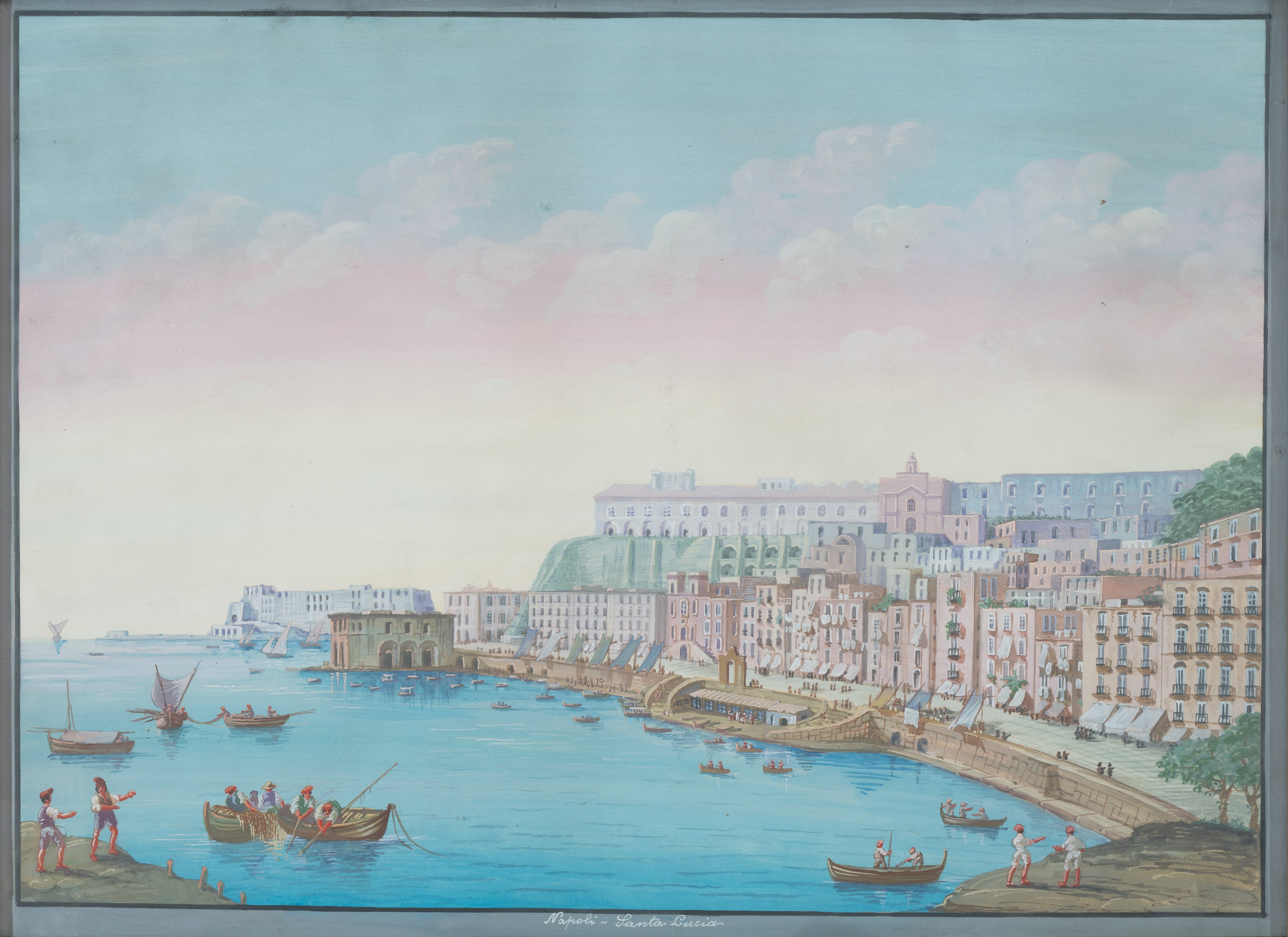 a) Napoli, Santa Lucia; b)Napoli, La Reggia
