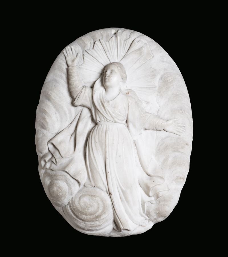 Placca devozionale raffigurante la Vergine Assunta