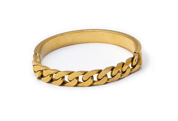 Bracciale metà maglia grumetta, metà rigido