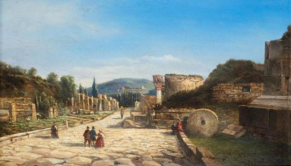 Charles Rey de Sarlat - Veduta degli Scavi Pompei