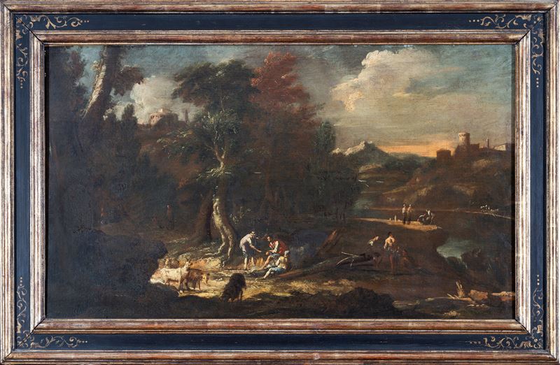 Paesaggio con astanti