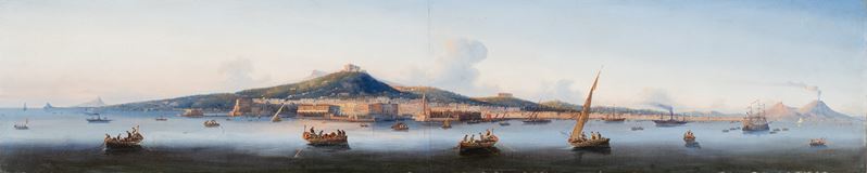Veduta panoramica di Napoli dal mare